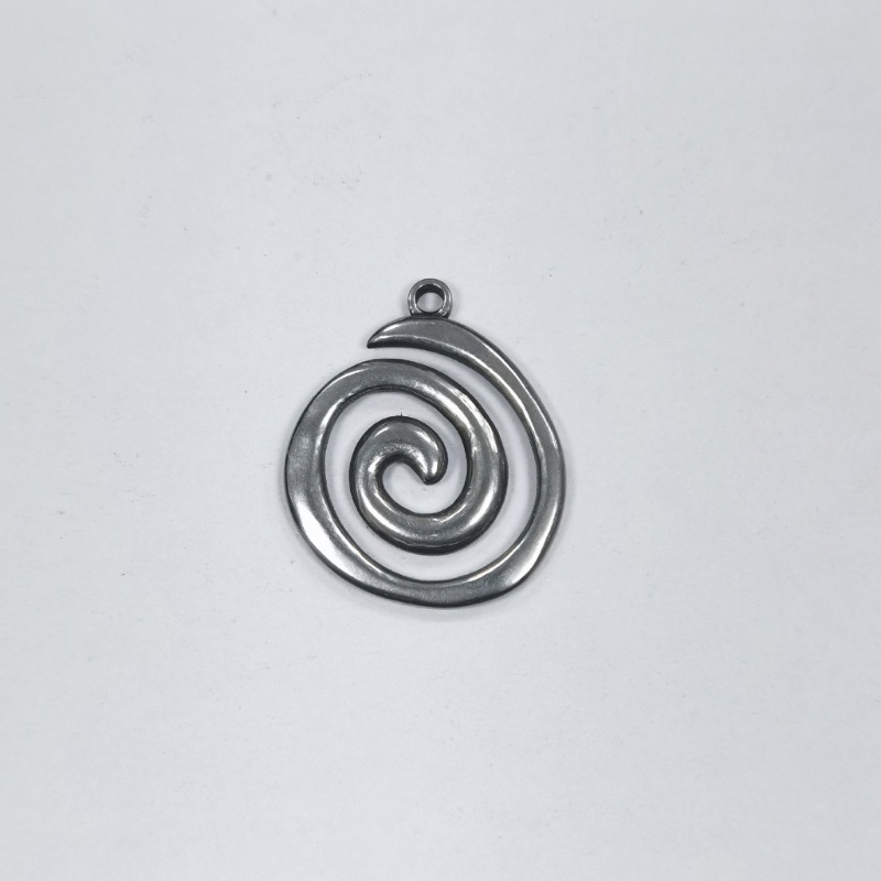 Coo antique silver plated whirlpools charm mặt dây chuyền để làm đồ trang sức phát hiện diy