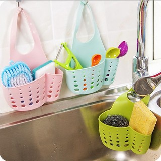 Giỏ silicon treo bồn rửa chén túi giỏ silicon dài 15cm treo đồ đa năng miếng rửa bát SUNNY DAY