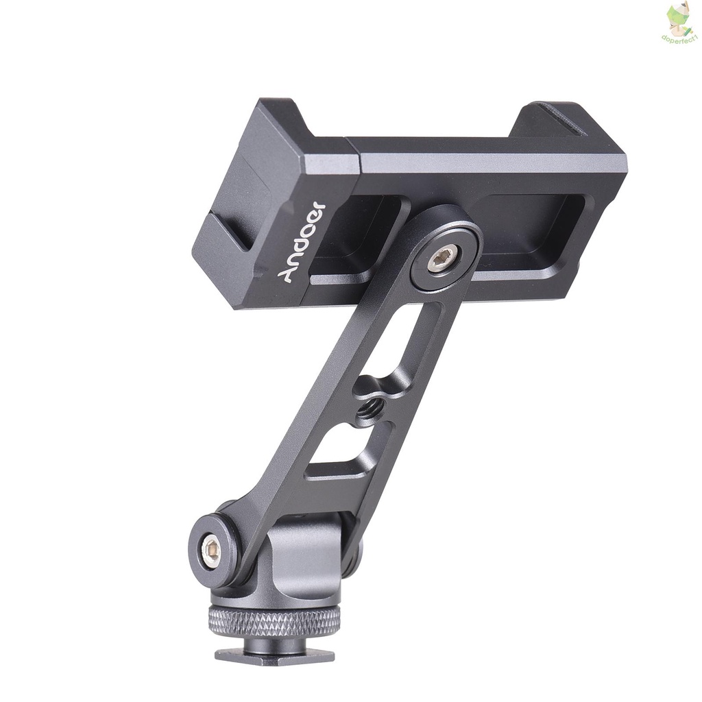 Andoer Multifunctional Phone Holder Clamp Phone Tripod Mount Aluminum