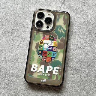 BAPE Ốp Điện Thoại Trong Suốt Chống Sốc Cho iphone 14 11 13 12 X XS Pro Max XR Mini 7 Samsung Galaxy S23 S22 ultra plus