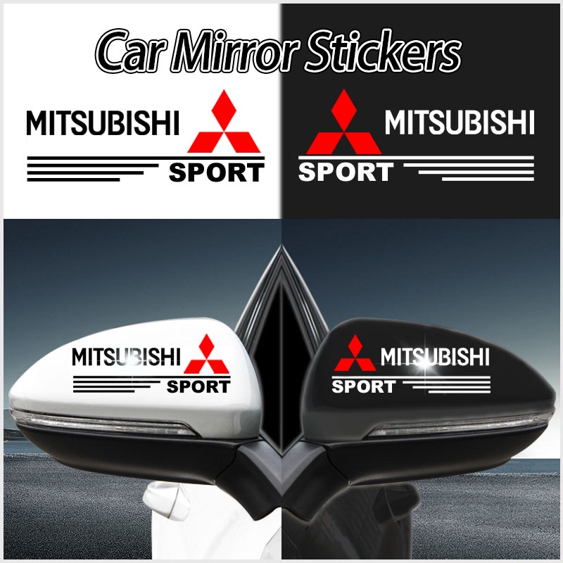 Miếng Dán Trang Trí Gương Chiếu Hậu Chống Trầy Cho Xe Hơi Mitsubishi Xpander Delica Pajero Sport L200 Fuso Eclipse 20%