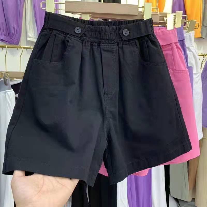 Quần ngắn ống rộng Cotton dành cho nữ sinh viên mùa hè Quần short xu hướng ống rộng