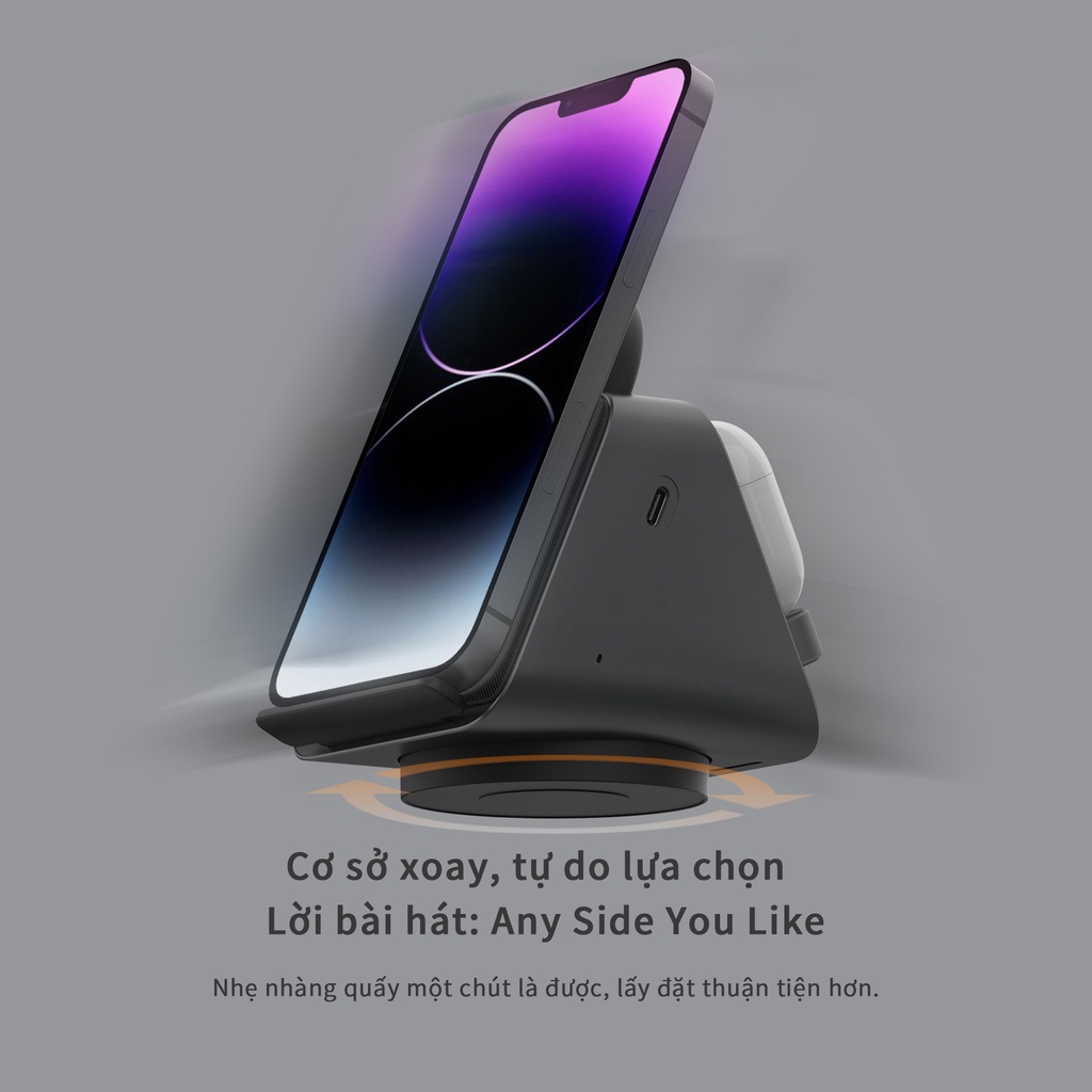 Đế Sạc Không Dây Orsen W8 3 Trong 1 15W Có Nam Châm Chữ C Cho Đồng Hồ Thông Minh | BigBuy360 - bigbuy360.vn