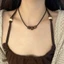 Unstop * Hip Hop Xương Đòn Dây Chuyền Trang Sức Hạt Choker Vòng Cổ Thời Trang Hạt Ngọt Ngào PU Dây Quà Tặng Ngày Lễ Tình Nhân Nữ