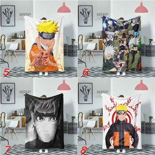 Chăn Flannel mềm mại in hình Anime Naruto Uzumaki Naruto & Kakashi Hatake & Sasuke, thoải mái ấm áp, dùng cho giường, điều hòa, văn phòng, ngủ