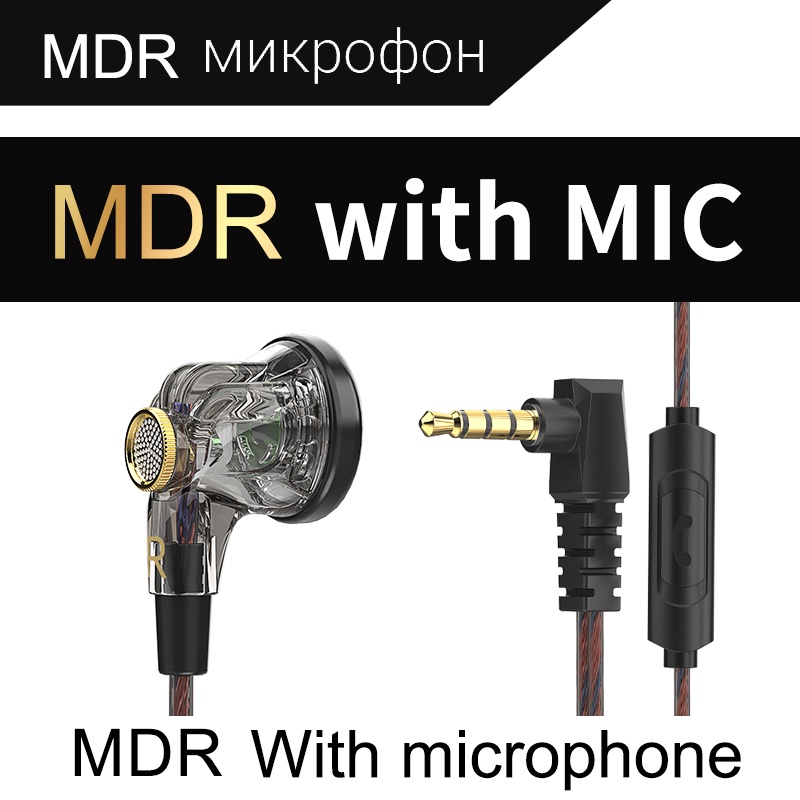 Qkz mdr dynamic hifi in ear tai nghe 3.5mm màn hình dj có dây earbud thể thao khử tiếng ồn âm nhạc thể thao tai nghe cuộc gọi hd có mic