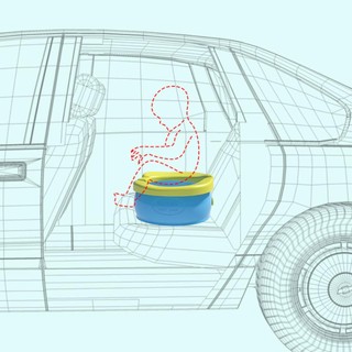JKDESIGN Bô trẻ em, Nồi trẻ em có thể gập lại di động, Thoải mái Dễ dàng lau chùi Quà tặng vệ sinh sạch sẽ cho trẻ em