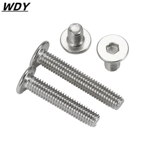m2-m3-m4 inox 304 mỏng đầu phẳng bên trong Hex vít / bulong đầu bằng/Bu Lông Đầu Lục Giác Dẹp Siêu Mỏng Bằng Ốc vít đầu lục giác dẹp mỏng phẳng