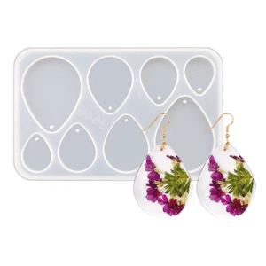 GODD Mặt Dây Chuyền Khuôn Trang Sức Khuôn Đa Hình Silicon Móc Khóa Khuôn Có Lỗ Chất Liệu Silicon DIY Dụng Cụ Làm Tay