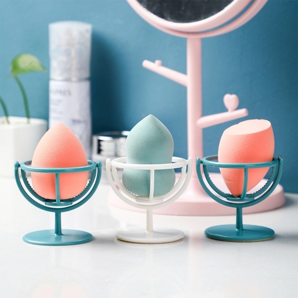 Giá Đỡ Mút Trang Điểm / Mút Trang Điểm Hình Trứng Gắn Tường Xoay Được Tiện Lợi