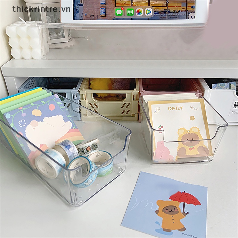 Hộp Đựng Đồ Dùng Bằng Acrylic Trong Suốt Cỡ Lớn Để Bàn Tiện Dụng