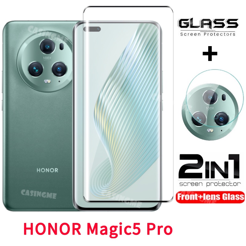 Honor Magic 6 Pro 2023 Phim Bảo Vệ Màn Hình 2 Trong 1 Cho Honor Magic 5Pro 5 Magic5 4 Pro 2023 Full Cover Kính Cường Lực Mặt Trước Mặt Sau Ống Kính