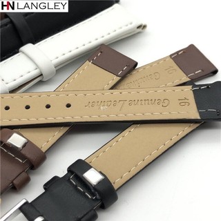 Dây Đeo Đồng Hồ Bằng Da PU 10-24mm 12 / 14 / 16 / 18 / 20 / 22mm Có Khóa Gài Màu Vàng / Bạc Thông Dụng Cho Nam Và Nữ