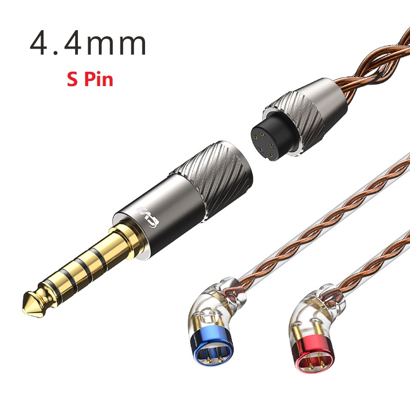 Dây Cáp Âm Thanh Lõi Kim Loại CVJ VS400 OFC 400 2.5 / 3.5 / 4.4mm 2Pin S Cho Tai Nghe KZ TRN