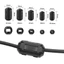 Kẹp hạt Ferrite lõi vòng JUIC, Cuộn dây Choke chống nhiễu màu đen EMI RFI Tiếng ồn, Kẹp lọc loại Snap Snap Đầu nối cáp 3,5 / 5 / 7 / 9 / 13mm