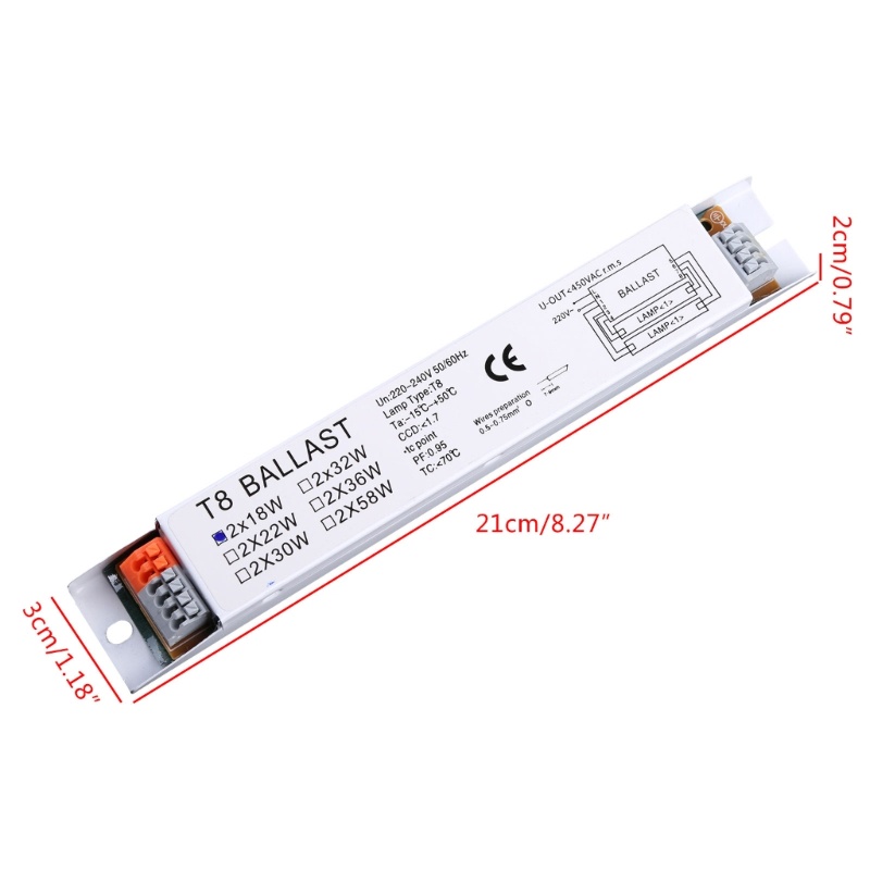 Chấn lưu điện tử JoJo T8 2x18 30 58W cho đèn huỳnh quang diệt khuẩn UV