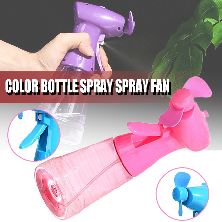 Water Mist Spray Bottle Fan Portable Outdoor Handheld Mister Battery