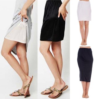 MELEN Under Dress, Váy nửa trượt làm mát, Váy Satin Đồ lót Nữ