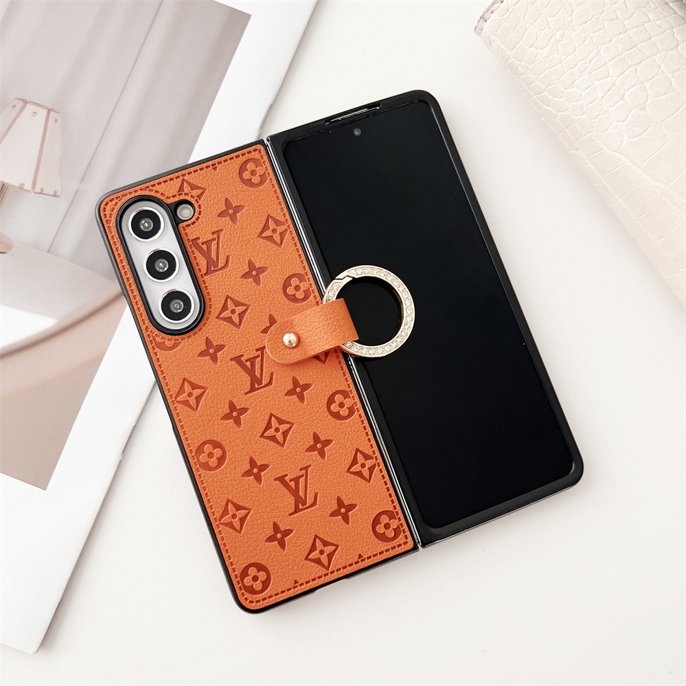 Dành Cho Samsung Galaxy Z Fold 5 4 3 2 Cổ Điển Sang Trọng Thiết Kế V Chống Sốc Ốp lưng Samsung Galaxy Z Fold4 Fold5 5G Có Dây Buộc Vòng Ngón Tay Gấp Ốp lưng