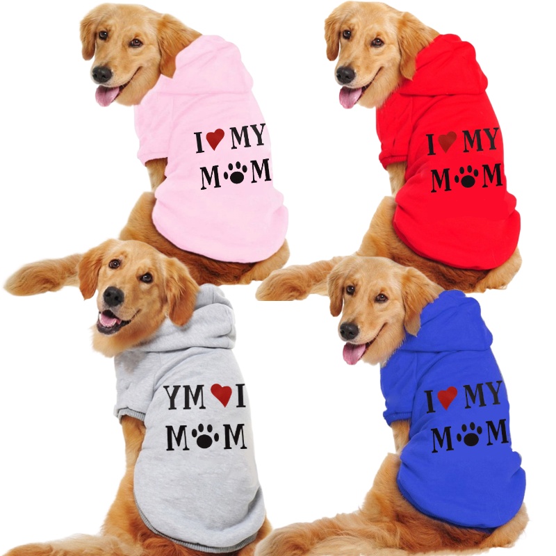 Áo sweater Có Mũ Trùm Phối Lông Ấm Áp Theo Phong Cách Thu Đông Dành Cho Thú Cưng