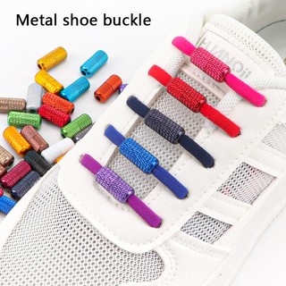 1 Cặp Khóa Dây Giày Bằng Nhôm Nhiều Màu Không Cần Buộc Tiện Dụng