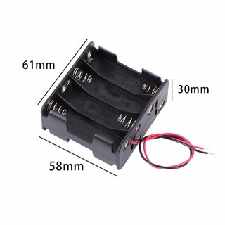 AUGUSTIN Hộp Đựng Pin An Toàn Chất Lượng Cao 12 Volt 12V Có Dây Chì 8 Pin AA Hộp Bảo Quản Pin Khe Cắm Kẹp Pin