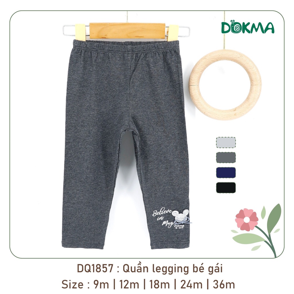 (6-13kg, 6-36M) Quần Legging Bé Gái In Hình Siêu Xinh Trên Gấu Quần DOKMA DQ789 DQ1857 DQ1884 DQ1713