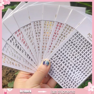 Yoi self-adhesive metal stickers 26 bronzing letter stickers diy decor a-z stickers