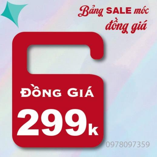 Bảng SALE Móc giảm giá theo phần trăm,đồng giá,tự ghi chất liệu mica dày dặn , bền đẹp, thiết kế theo yêu cầuChotdonnaoo