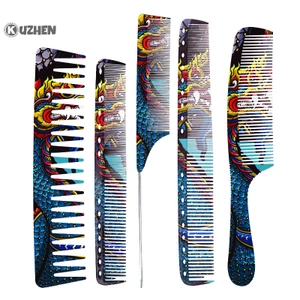Kuzhen phong cách thời trang cắt tóc lược cắt tóc salon làm tóc lược làm tóc nóng