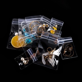 Set 100 Túi Nhựa pvc Trong Suốt Đựng Trang Sức Có Khóa Kéo Tiện Dụng