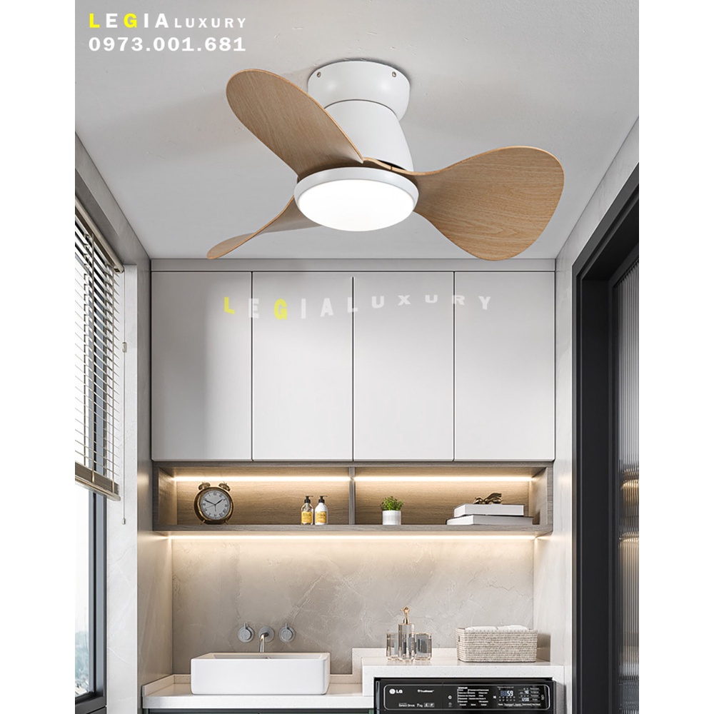 Ảnh Quạt Trần Mini 3 Cánh Giá Rẻ LÊ GIA LGFAN730V - Chiều Cao 22cm - Sải Cánh 61cm - Bảo Hành 5 Năm 2