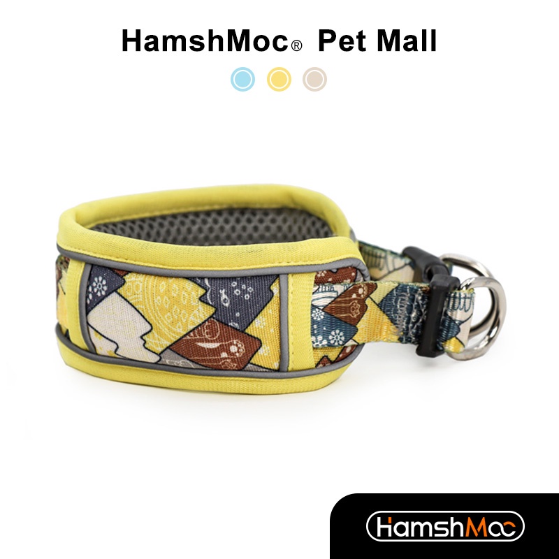 HamshMoc Phản Quang Cổ Chó Có Thể Điều Chỉnh Cổ Thú Cưng Lưới Thoáng Khí Có Khóa Chắc Chắn Nylon Mềm Mại Bền Đẹp Cho Chó