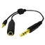 BTM 6 35mm 1 4 Inch Mono Jack Splitter Cáp Dẫn Cắm 3 5mm Nam 4Pole + 6 35mm Nữ Y Spiltter Cáp