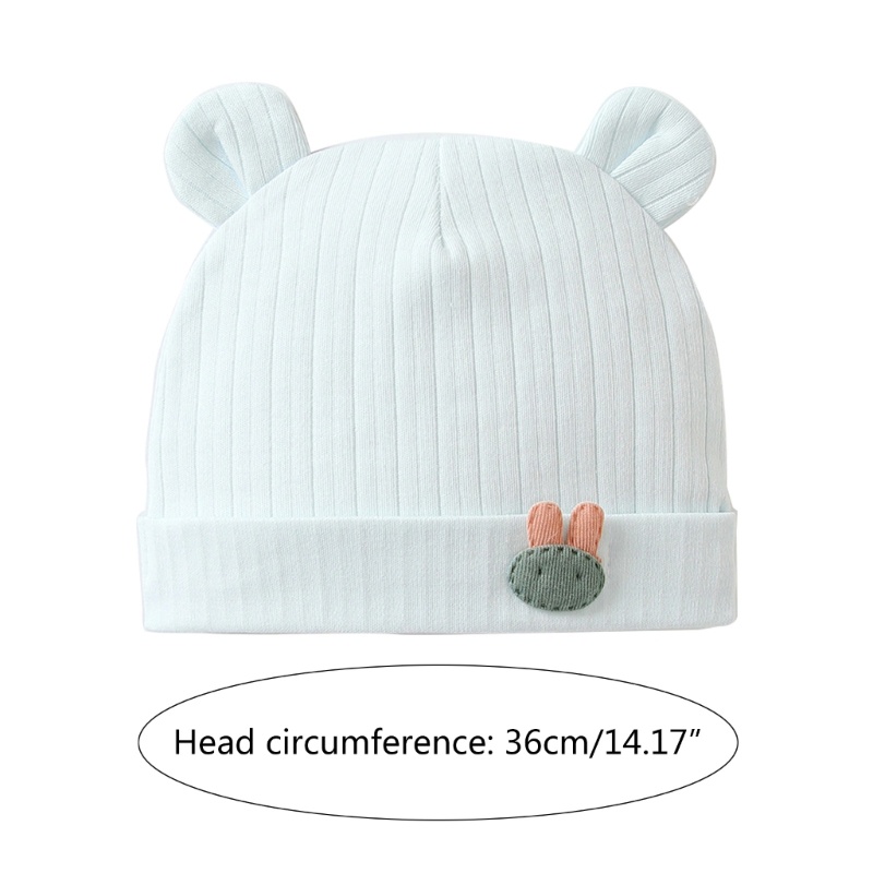 Dasbsug Mũ bệnh viện sơ sinh Preemie Bé trai Bé gái Beanie Cotton Gấu Tai Trẻ sơ sinh Mũ cho bé