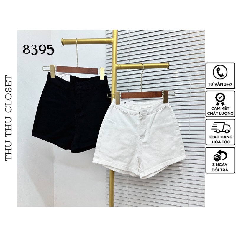 Quần đùi bò, Short bò co giãn 2 màu trắng, đen, lưng cao siêu tôn dáng