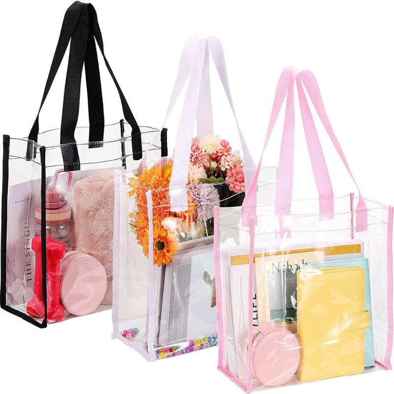 Túi Xách Nhựa PVC Trong Suốt Chống Nước Sức Chứa Lớn Đa Năng Thời Trang ...