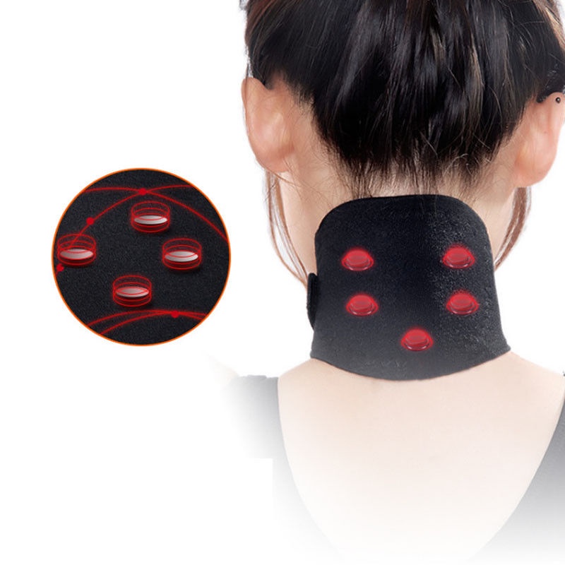 1 Đai Quấn Cổ Tourmaline Tự Làm Nóng Hỗ Trợ Giảm Đau Đốt Sống Cổ Sự Bảo Vệ