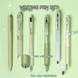 Set 6 Bút Mực Gel Ngòi 0.5Mm Kiểu Nhật Bản Dễ Thương Cho Học Sinh / Văn Phòng