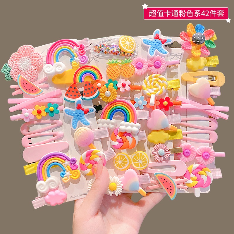 Set 14 Kẹp Tóc Thiết Kế Nhỏ Xinh Thời Trang Phong Cách Hàn Quốc,  Kẹp Tóc Mái Dễ Thương Xinh Xắn Dành Cho Bé Gái MÃ: 96