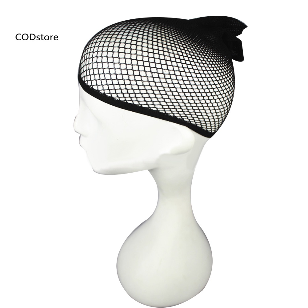 Kdc Mũ Lưới Đội Tóc Giả Bằng nylon Co Giãn Màu Đen Dành Cho Nữ