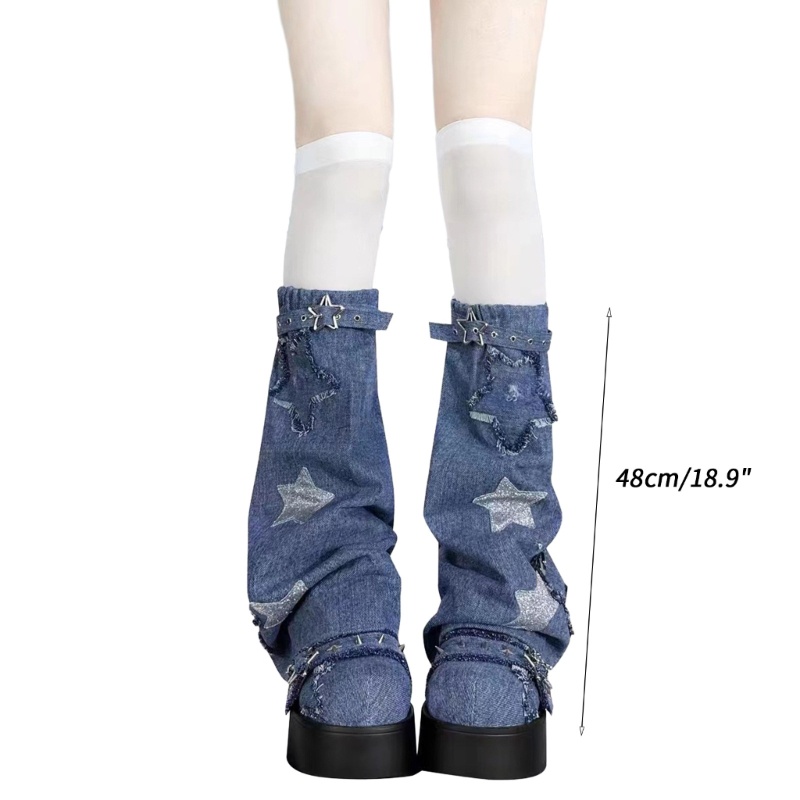 King y2k bandage belt socks gothic leg warmers punk style girls vớ nhật bản