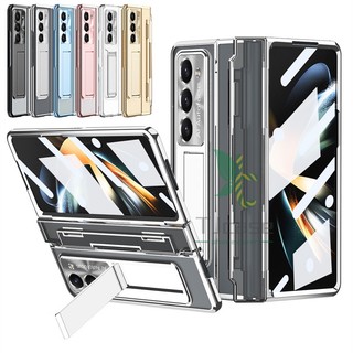 Ốp Điện Thoại Pc Trong Suốt Mạ Điện 3 Mức Độ Kèm Giá Đỡ Đứng Cho Samsung Galaxy Z Fold 4 Z Fold 5 Z Fold