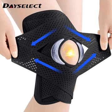 Dayselect one piece hỗ trợ đầu gối nén chuyên nghiệp có thể điều chỉnh với bộ ổn định bên cho nam và nữ nẹp đầu gối để giảm đau đầu gối