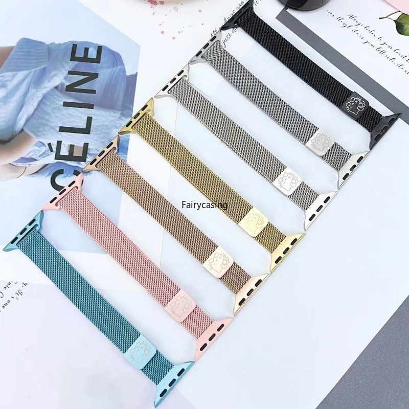 Dây đeo Milanese mỏng cho Apple Watch Band 49mm 45mm 44mm 42mm 38mm 40mm 41mm Vòng tay thép vết bẩn Serie 11 10 9 8 7 6 SE 5 4 3 Ultra 3 2 1 cho iwatch