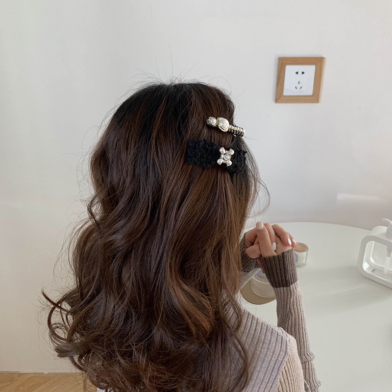 Kẹp Tóc Hoa Trà Đính Ngọc Trai Giả Kiểu Hàn Quốc Dễ Thương Cho Nữ
