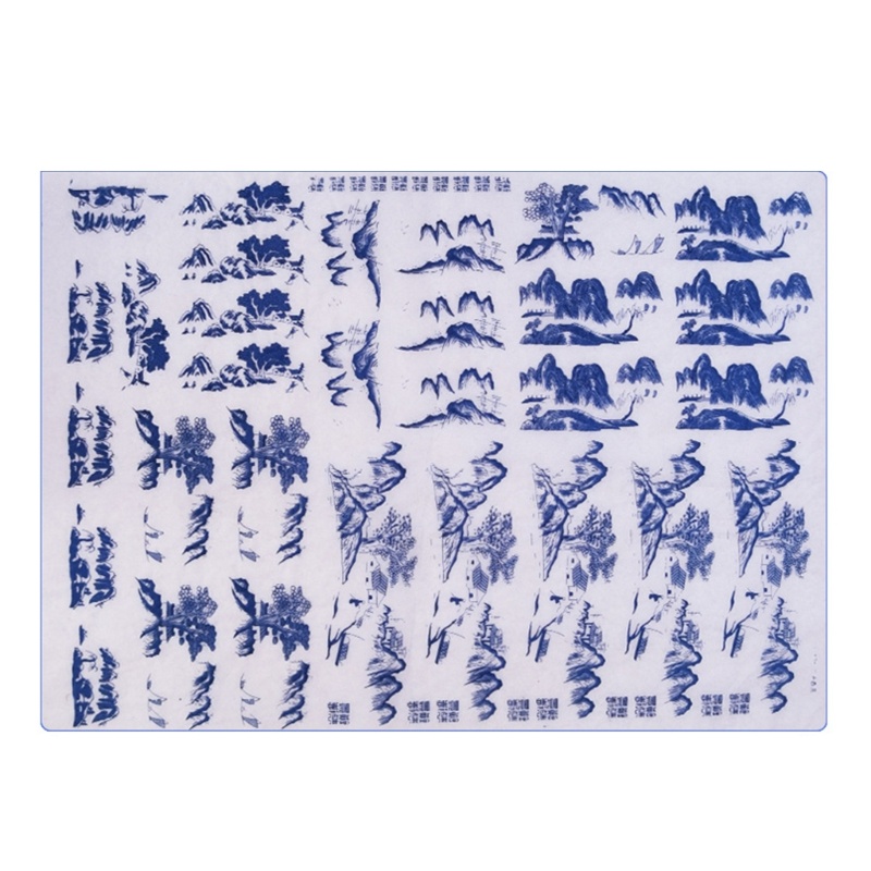 Sứ Xanh Trắng Jingdezhen SA Trơn, Hoa Giấy, Sứ Gốm, Đất Sét