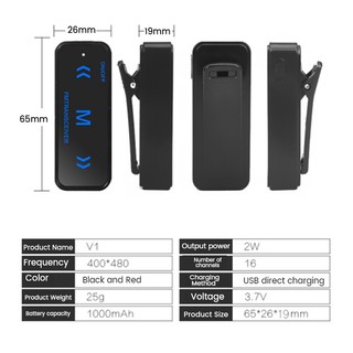 Set 2 Bộ Đàm Mini 400-470MHz 2 Chiều 3W