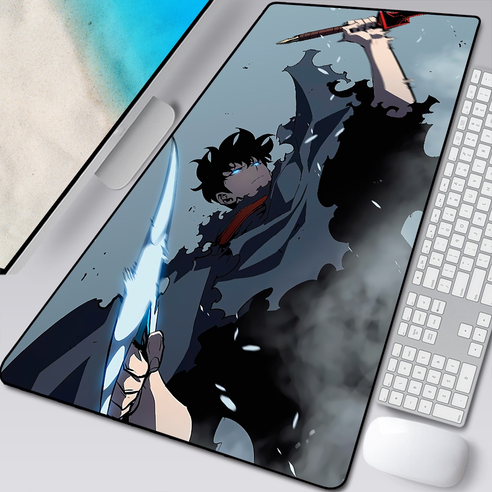 XXL Anime Nâng Cấp Một Mình Họa Tiết Đẹp Lớn Chơi Game Bàn Miếng Lót Chuột Đáng Yêu HD In Máy Tính Game Thủ Khóa Cạnh Chuột Thảm