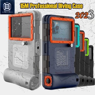 SHELLBOX ốp lưng chống nước 15M Cho Samsung Galaxy Note 20 S20 S21 FE S24 S22 Plus S23 Ultra 10 / 9 / 8 S10 / S9 / S8 WATERPROOF CASE Cover Professional Underwater Diving Water Proof Phone Case